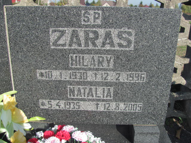 Natalia Zaraś 1935 Laskowice - Grobonet - Wyszukiwarka osób pochowanych