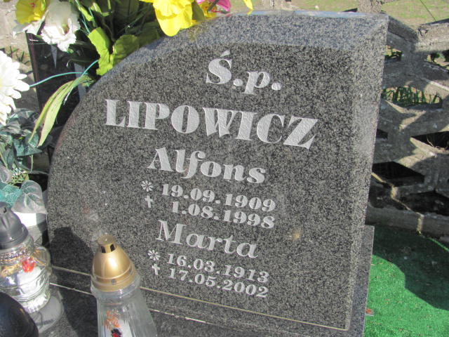 Marta Lipowicz 1913 Laskowice - Grobonet - Wyszukiwarka osób pochowanych